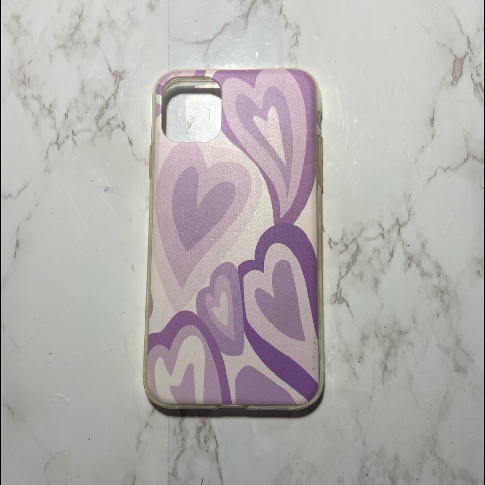 iPhone 11 Purple Hearts case